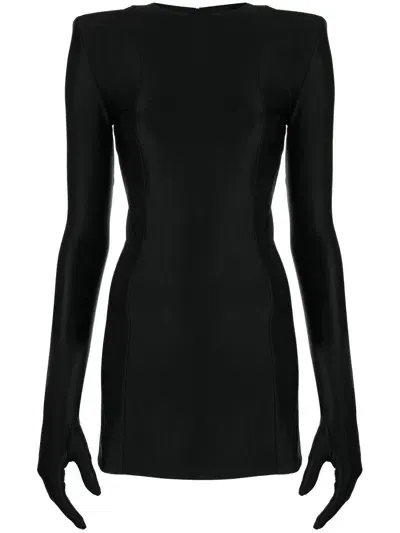 Vetements Long-sleeve Minidress In Schwarz