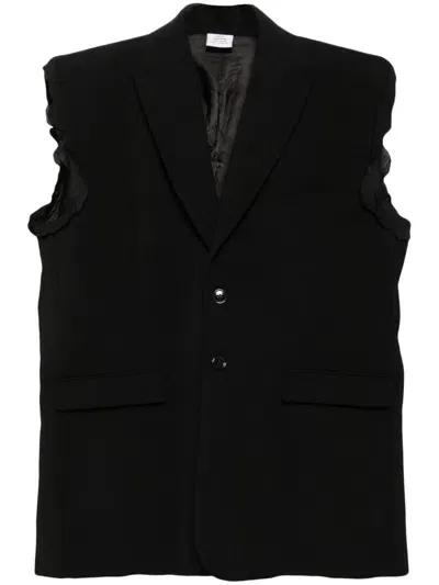 Vetements Peaked Lapel Waistcoat In Black