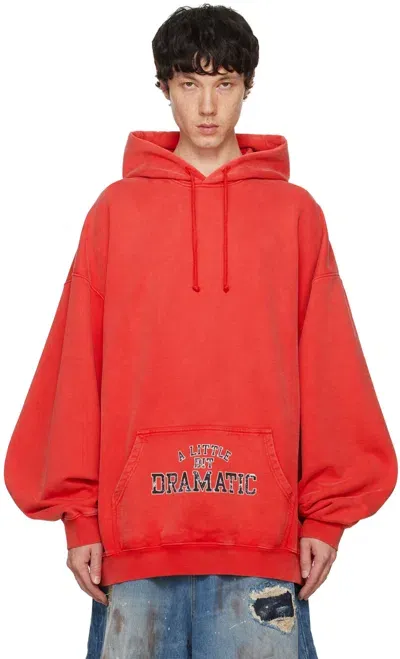 Vetements Red 'a Little Bit Dramatic' Hoodie