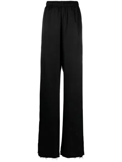 Vetements Wide-leg Cotton Trousers In Black