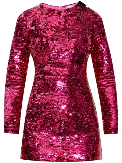 Vetements Sequinned Minidress In Pink