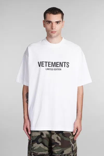 Vetements T-shirt In White Cotton