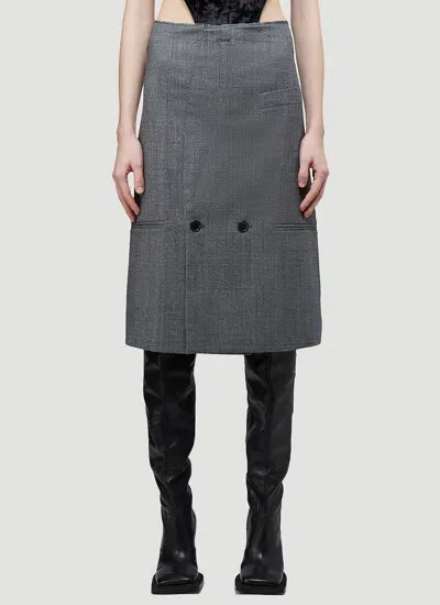 Vetements Tailored Pencil Skirt In Grey