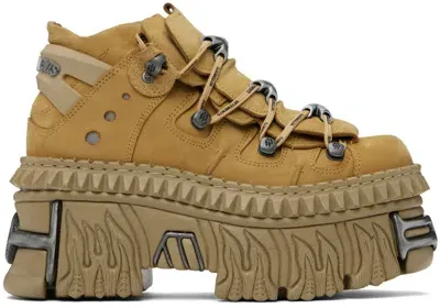 Vetements Tan New Rock Edition Platform Sneakers In Caramel