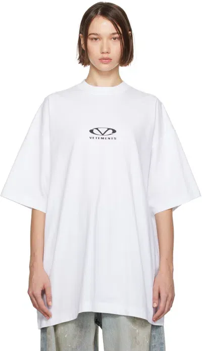 Vetements White Oval Logo Oversized T-shirt