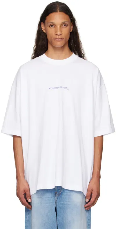 Vetements White Website Logo T-shirt