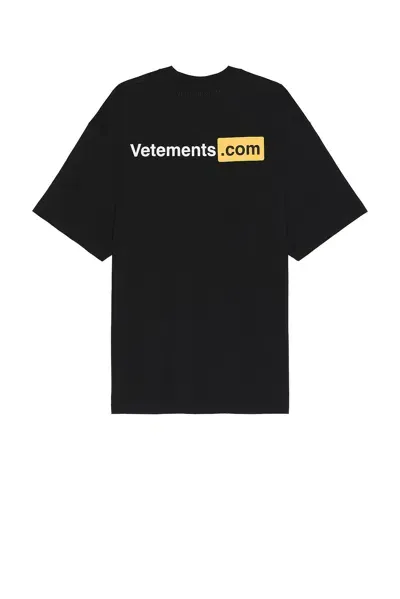 Vetements Xxx Logo T-shirt In Black