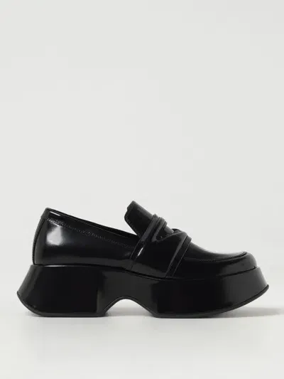 Vic Matie Flatform Leather Loafers In Schwarz