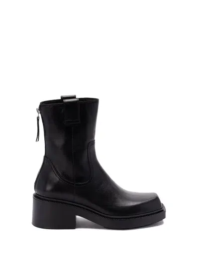 Vic Matie 55mm Pampas Leather Ankle Boots In Black