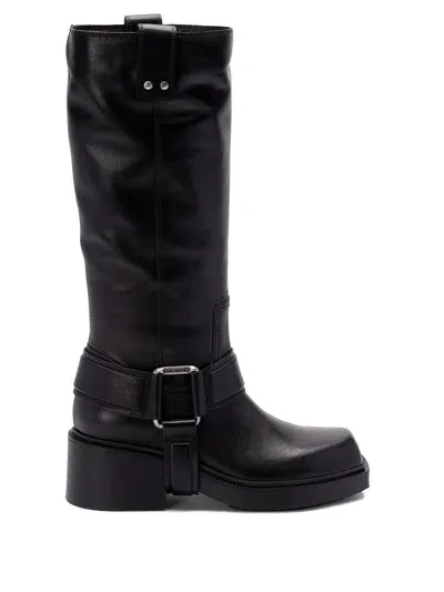 Vic Matie Pampas Calf-calf Length Boots In Schwarz