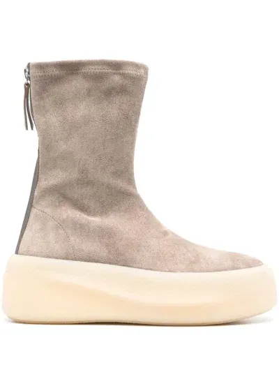 Vic Matie Suede Boots In Neutrals