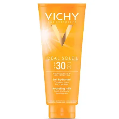 Vichy Idéal Soleil Sun-milk For Face And Body Spf 30 300ml In White