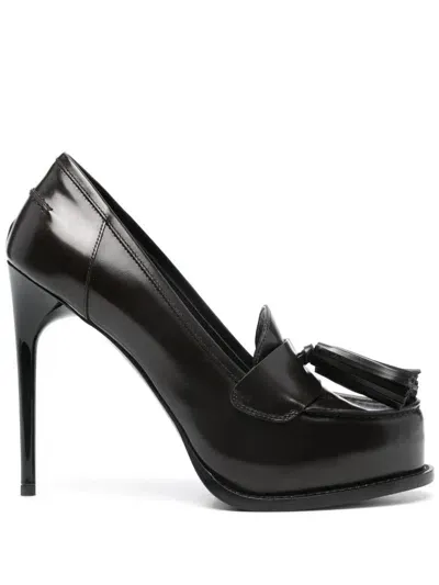 Victoria Beckham 120mm Leather Pumps In Brown