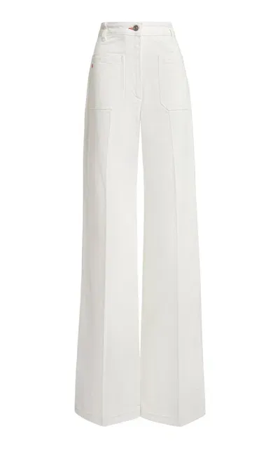 Victoria Beckham Alina Rigid Straight-leg Jeans In White