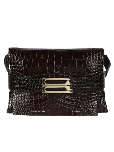 Victoria Beckham B Buckle Chain Pouch Bag In Espresso