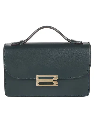 Victoria Beckham Buckle Mini Top Hanlde Bag In Green