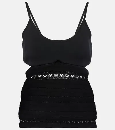 Victoria Beckham Cami Cutout Tank Top In Black