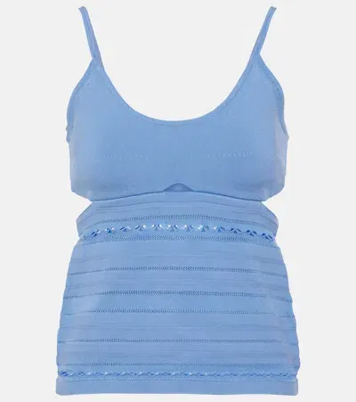 Victoria Beckham Cami Cutout Tank Top In Blue