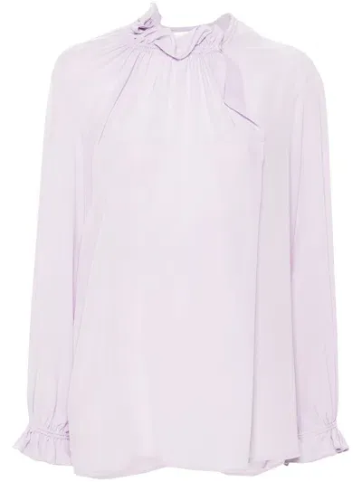 Victoria Beckham Ruffled Blouse In White