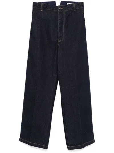 Victoria Beckham Cargo Jeans In Blue