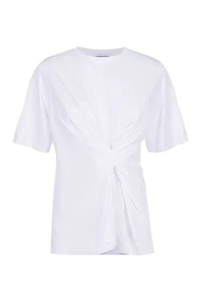 Victoria Beckham Cotton T-shirt In Blanco