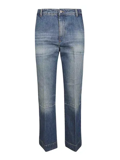 Victoria Beckham Cropped Jeans In Blue