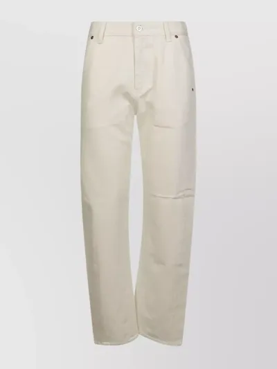 Victoria Beckham Curved Relaxed Jeans In Powder