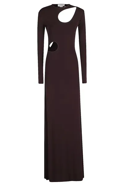 Victoria Beckham Cut Out Jersey Floorlength Dress In Black