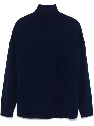 Victoria Beckham Cut-out Sweater In Blue