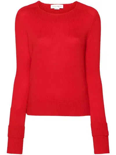 Victoria Beckham Double-cuff Sweater In Red