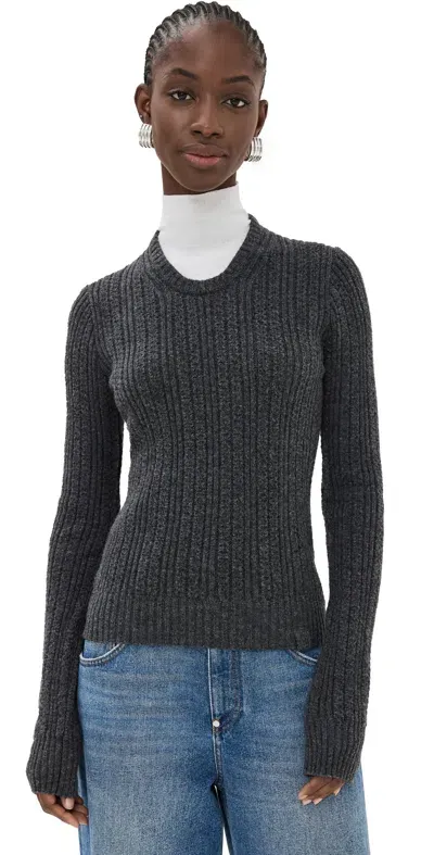 Victoria Beckham Double Layer Sweater Charcoal