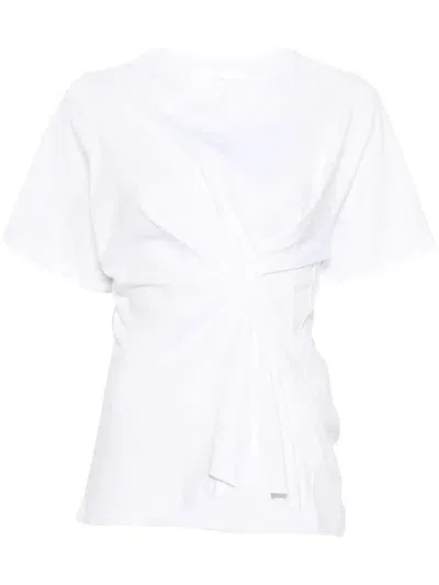 Victoria Beckham Draped Tee In White