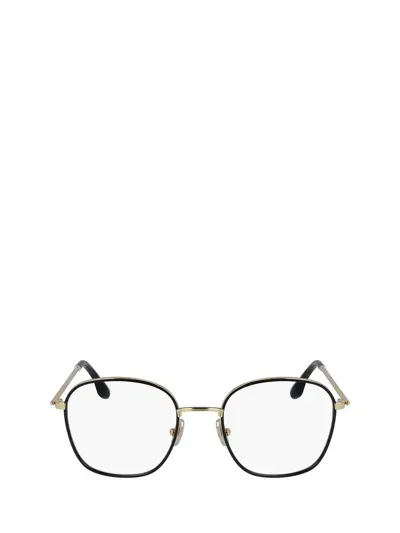 Victoria Beckham Eyeglasses In Black / Gold