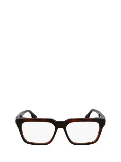 Victoria Beckham Eyeglasses In Brown Horn