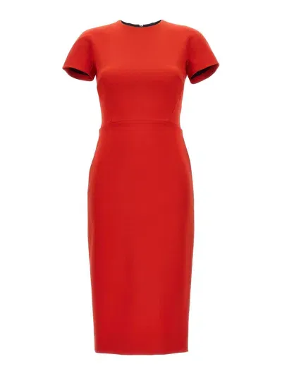 Victoria Beckham Vestido Midi - Rojo In 红色的