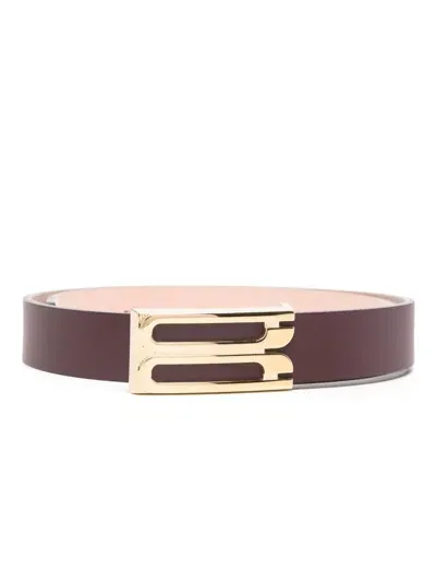 Victoria Beckham Frame Belt In Red