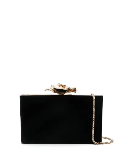 Victoria Beckham Frame Flower Minaudiere Mini Bag In Black