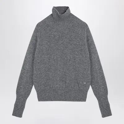 Victoria Beckham Grey Wool Turtleneck Sweater In Gray