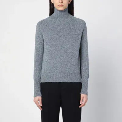 Victoria Beckham Grey Wool Turtleneck Sweater