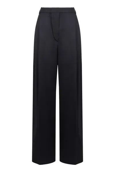 Victoria Beckham High-waist Wide-leg Trousers In Blue