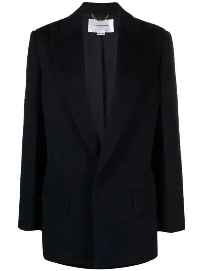 Victoria Beckham Jacket With Lapels Clothing In Black