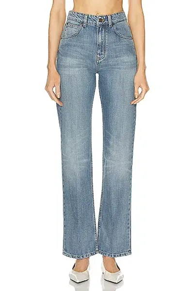 Victoria Beckham Julia Straight Leg In Indigo Summer Wash