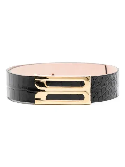 Victoria Beckham Jumbo Frame Belt In Black