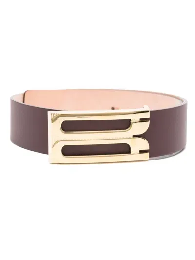 Victoria Beckham Jumbo Frame Belt In Purple