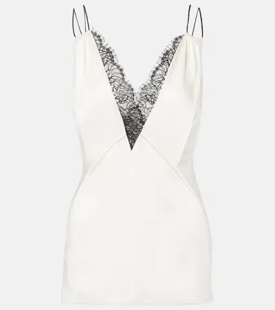 Victoria Beckham Lace-trimmed Camisole In White