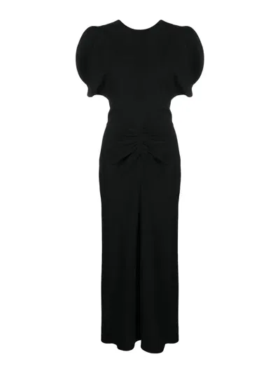 Victoria Beckham Crêpe Midi Dress In Black