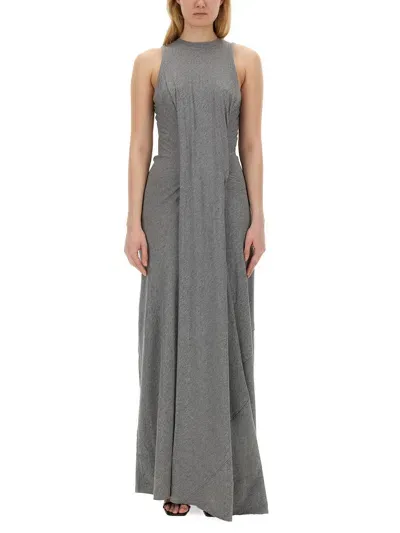 Victoria Beckham Long Dress In Grey