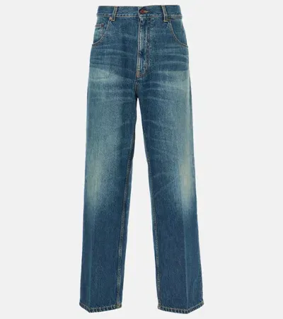 Victoria Beckham Mid-rise Straight Jeans In Blue