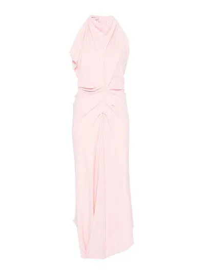 Victoria Beckham Midi Dress With Scarf In Multicolour