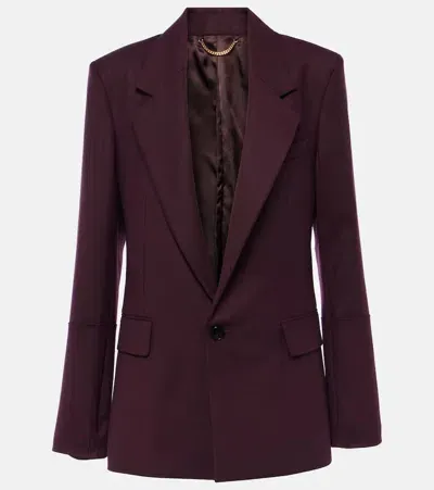 Victoria Beckham Oversized Blazer In Deep Mahogany